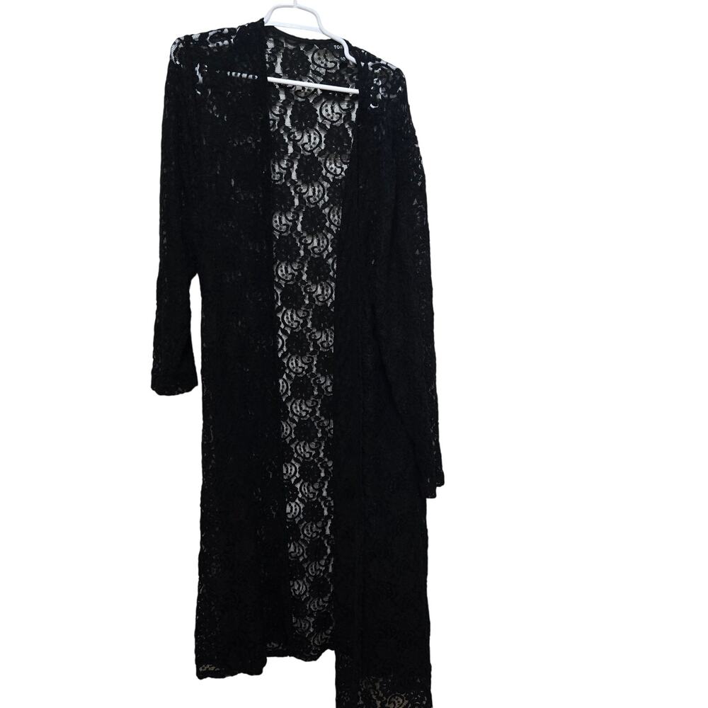 Torrid Black Lace Duster Cardigan Sheer Plus Size 4/5